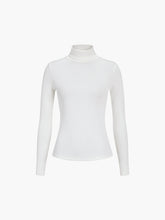 Solid Rib Mock Neck Long Sleeve Shirt
